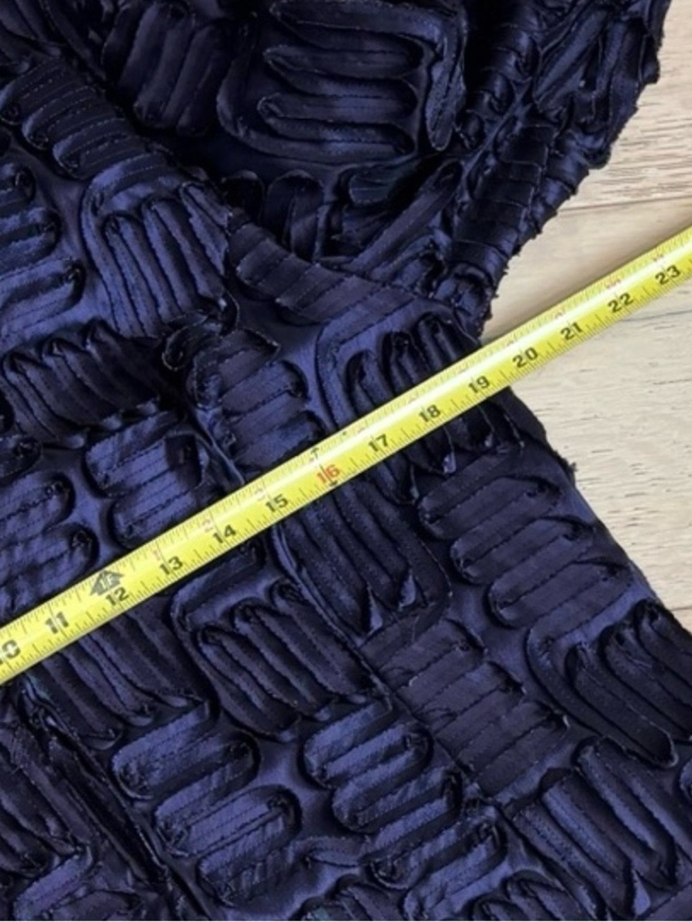 Samuel Dong Lagenlook 3D Ribbon Texture Jacket Avant Garde Purple Navy Large MOG - Picture 9 of 13
